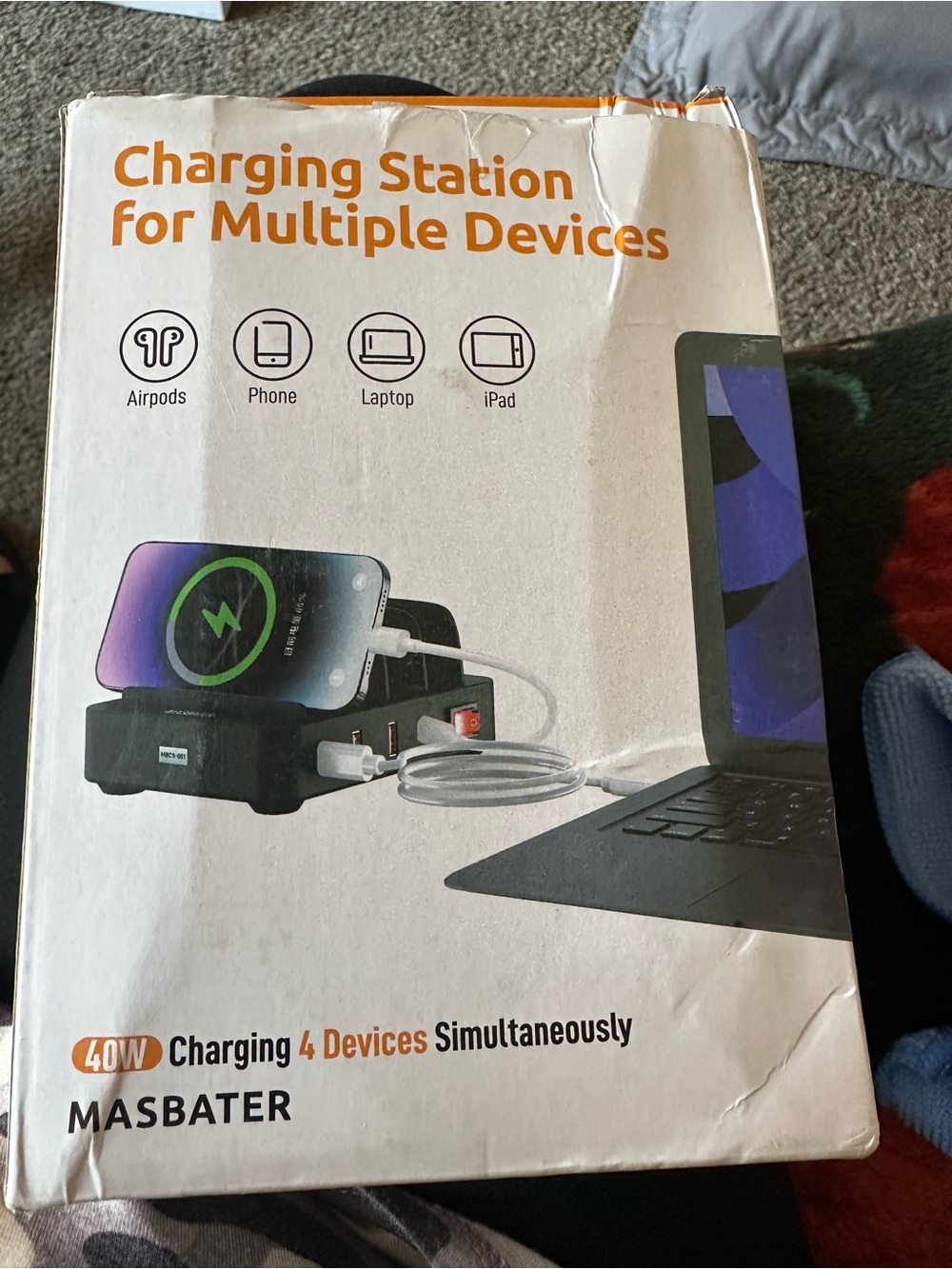 Black Charging Station for Multiple Devices